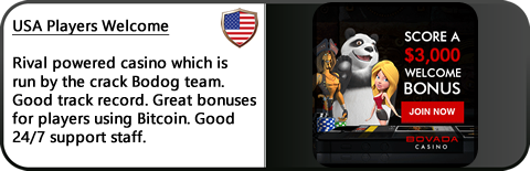 Our Bovada Review shows that the Casino offers USA player's great opportunities