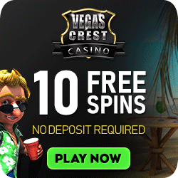 Get free spin to try the slots at Vegas Crest Casino