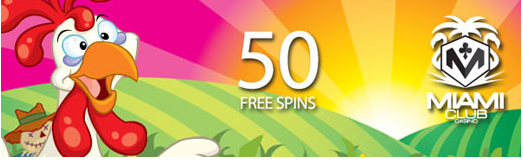 Paddy's Lucky Forest coming soon miami club casino giving away 50 free spins on Funky Chicken