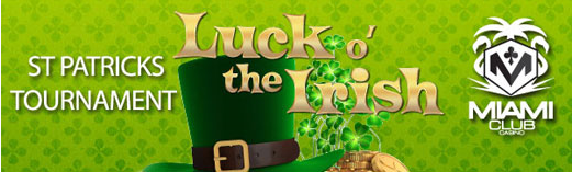 Paddy's Lucky Forest coming soon. Miami Club hosting a St Patricks Tournament for all players